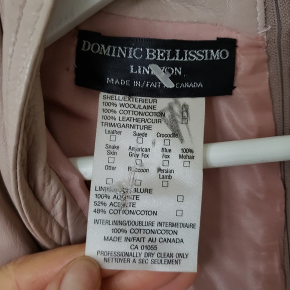 LUXURY VINTAGE Dominic Bellissimo Genuine Leather Dusty Rose Dress - Picture 11 of 16